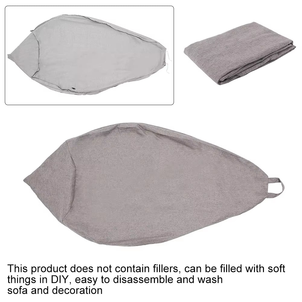 Lazy Sofas Cover Chairs without Filler Adults Bean Bag Chair Couch Living Room Bedroom Home Tatami Lounger Seat