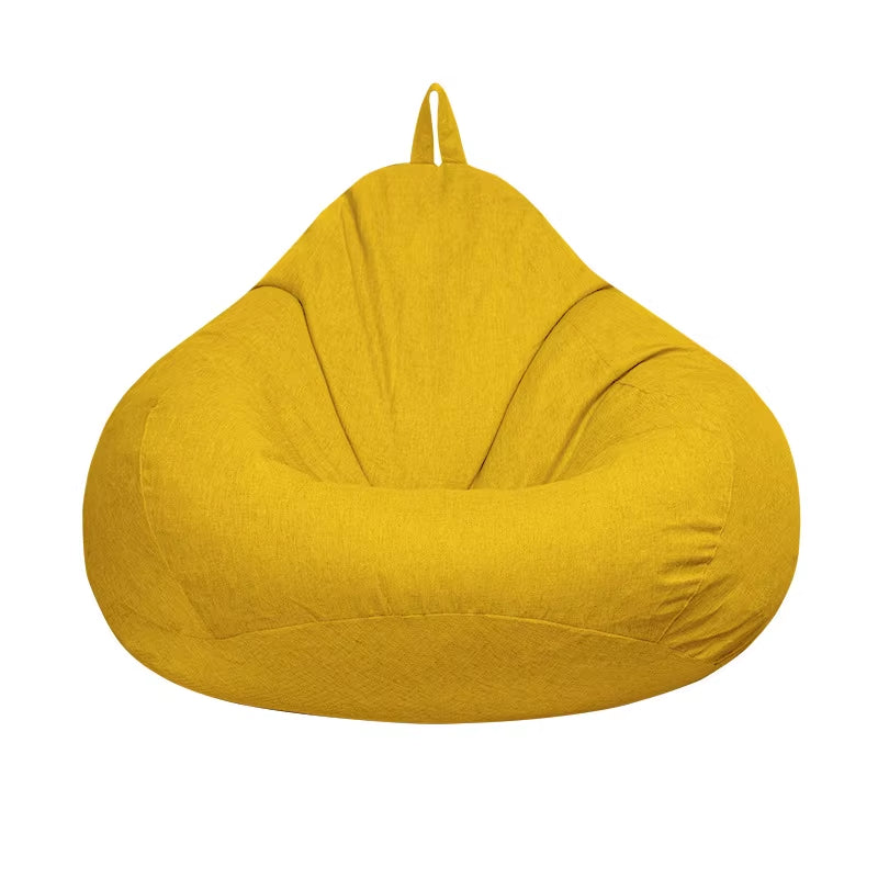 Lazy Sofas Cover Chairs without Filler Adults Bean Bag Chair Couch Living Room Bedroom Home Tatami Lounger Seat