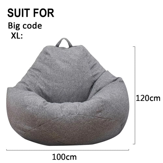 Lazy Sofas Cover Chairs without Filler Comfortable Adults Bean Bag Chair Couch Living Room Bedroom Home Tatami Lounger Cover