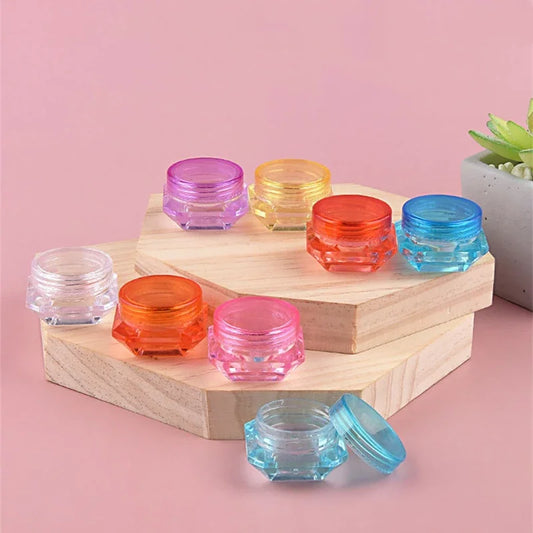 2G Cosmetic Jars with Lids Plastic 3G Small Drill Plaster Cream Bottle Sample Eye 5G Empty Packaging Jar Container Box